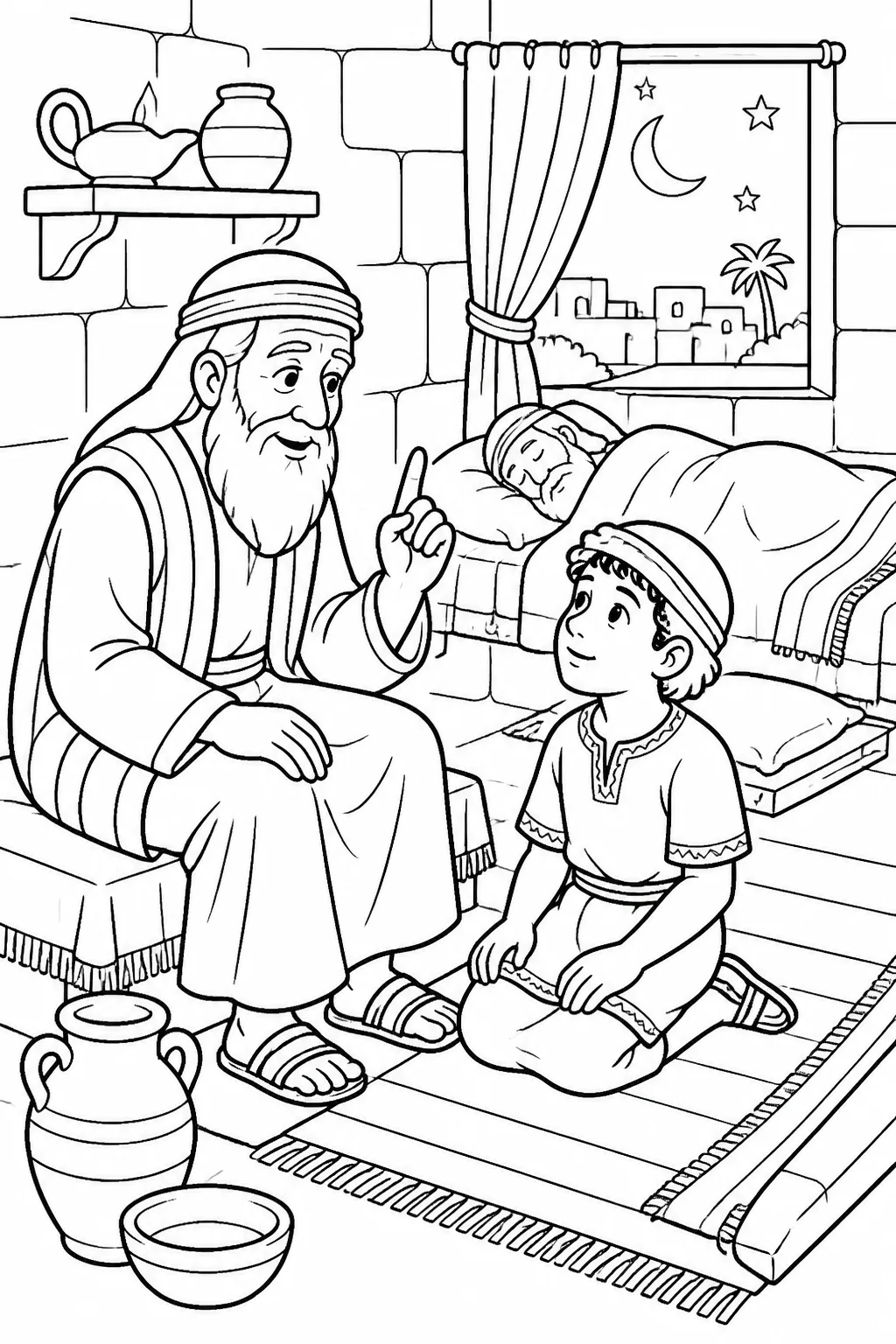 Samuel goes to Eli after hearing a call, and Eli teaches him how to answer the LORD.