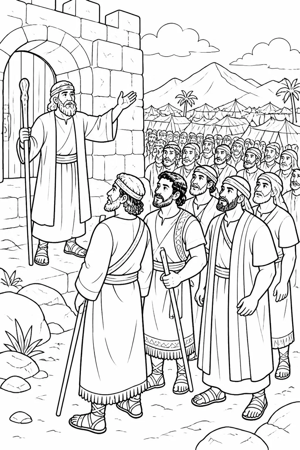 Moses calls for those on the LORD’s side at Israel’s camp gate, and the sons of Levi gather to him after the golden calf worship.