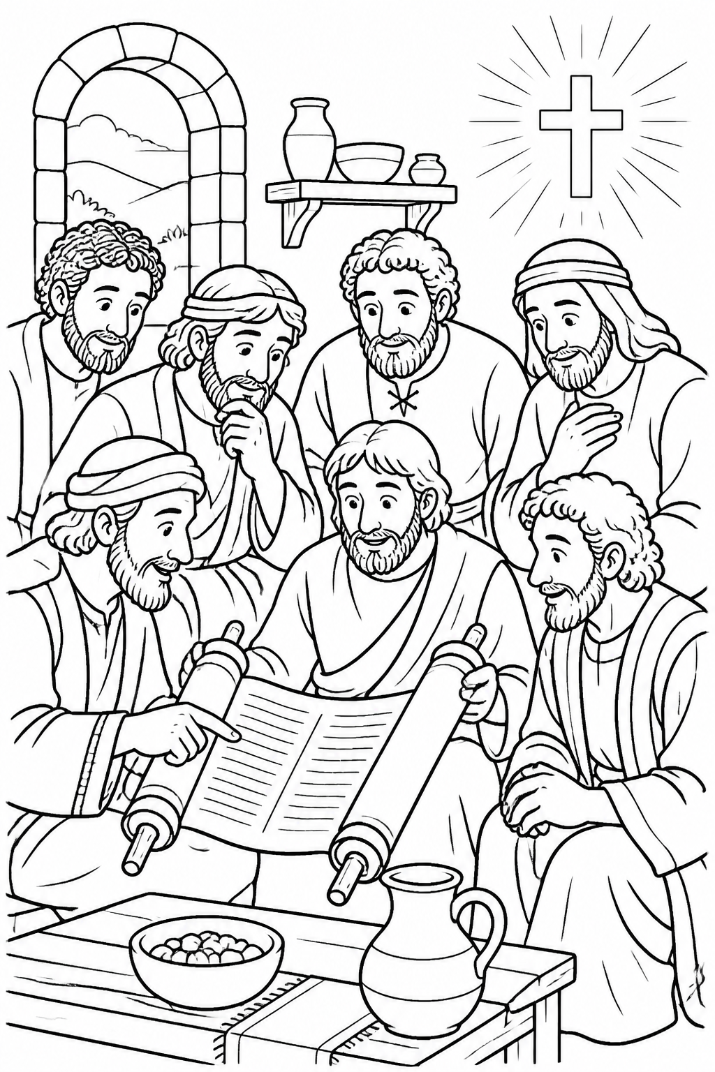 The Disciples Remember and Believe from Jesus Cleanses the Temple Bible coloring page