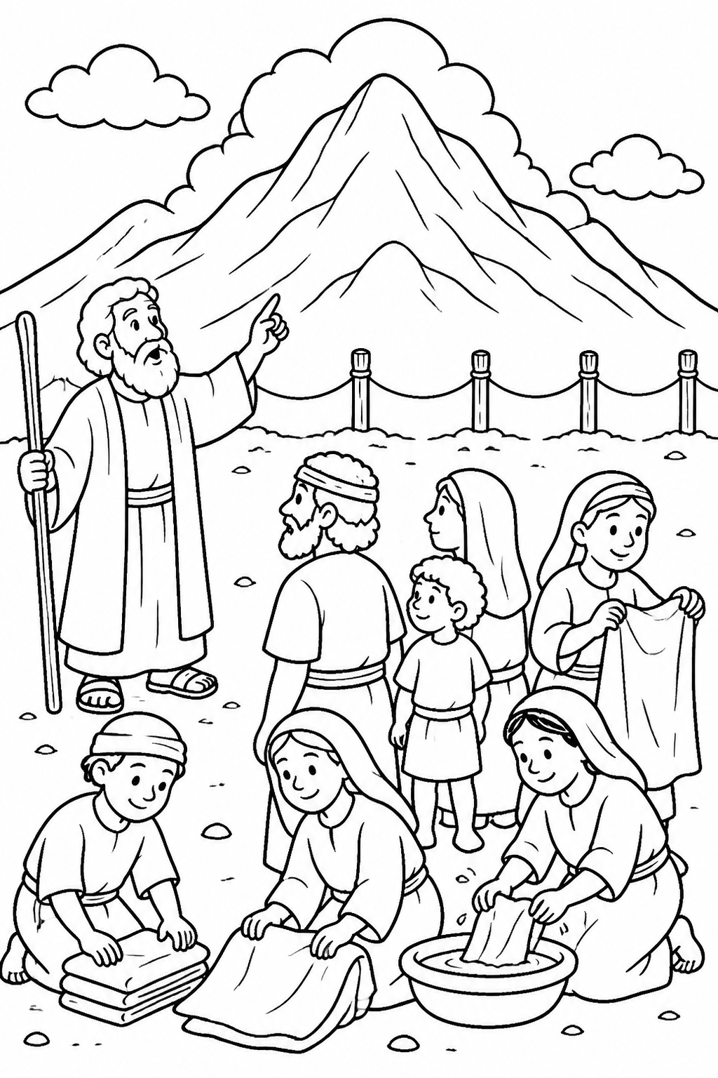 Preparing to Meet God from The Ten Commandments Bible coloring page