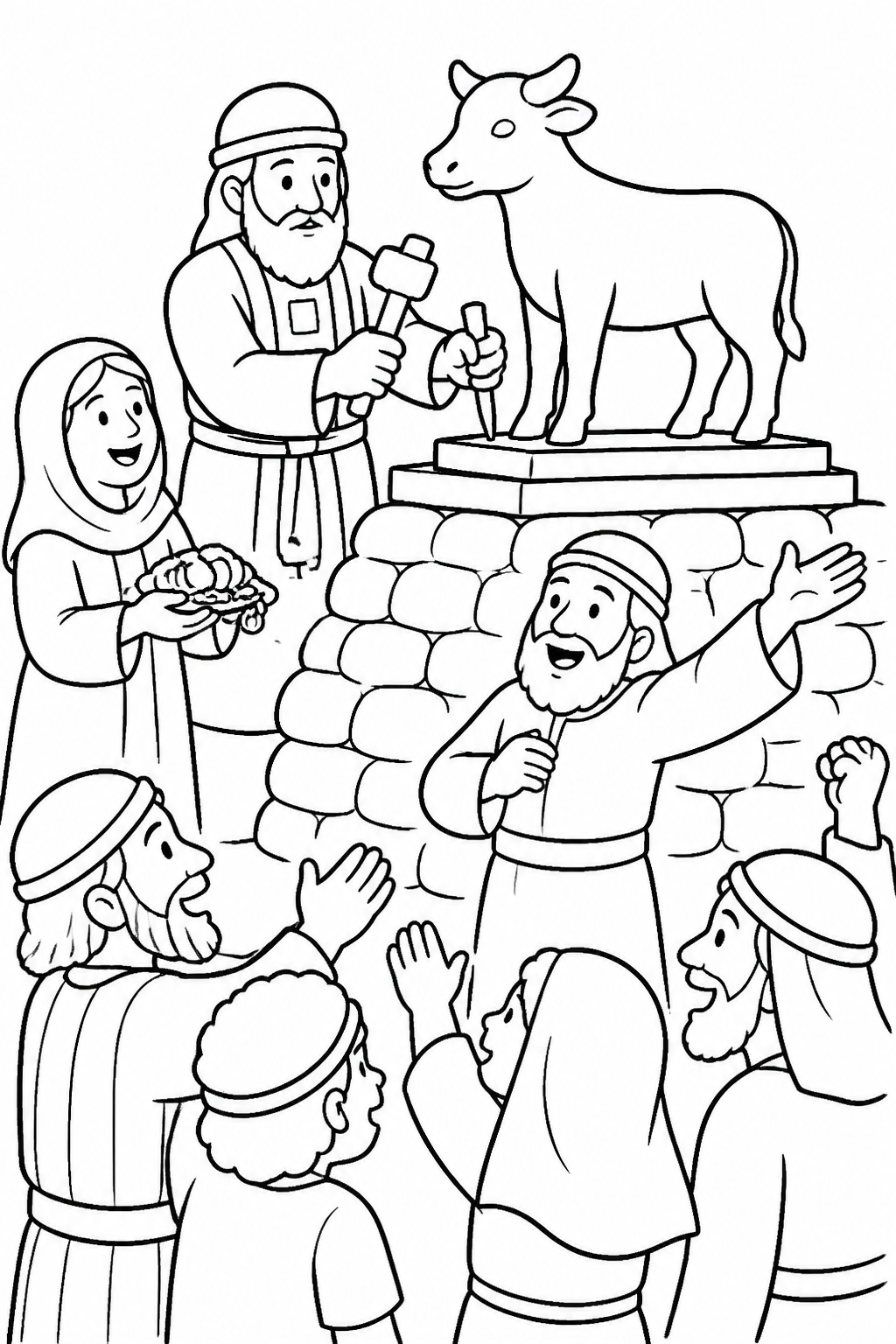 The Golden Calf Is Made from The Golden Calf Bible coloring page