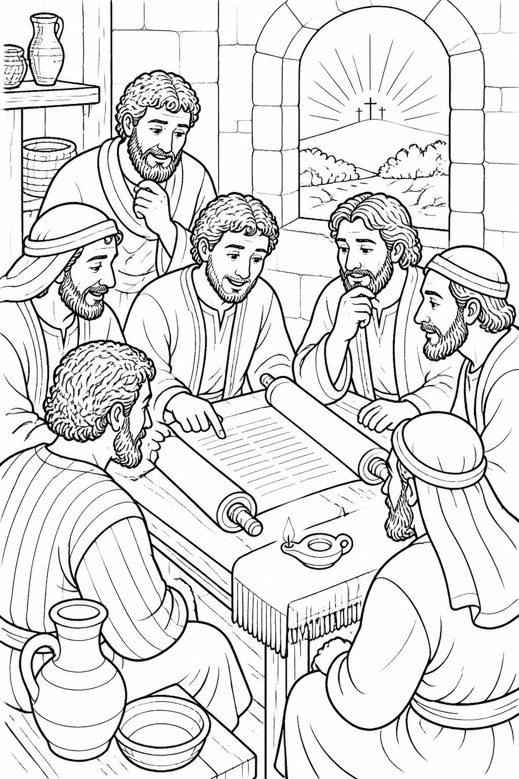 The Disciples Remember and Believe from Jesus Cleanses the Temple Bible coloring page