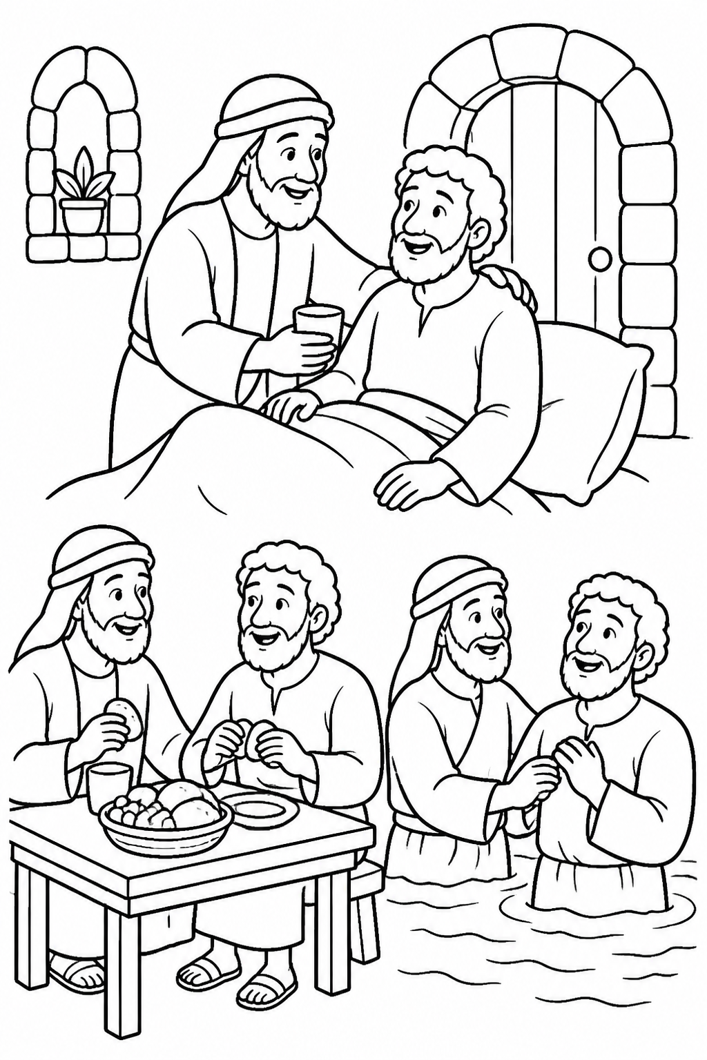 A New Beginning from Saul Meets Jesus on the Road Bible coloring page