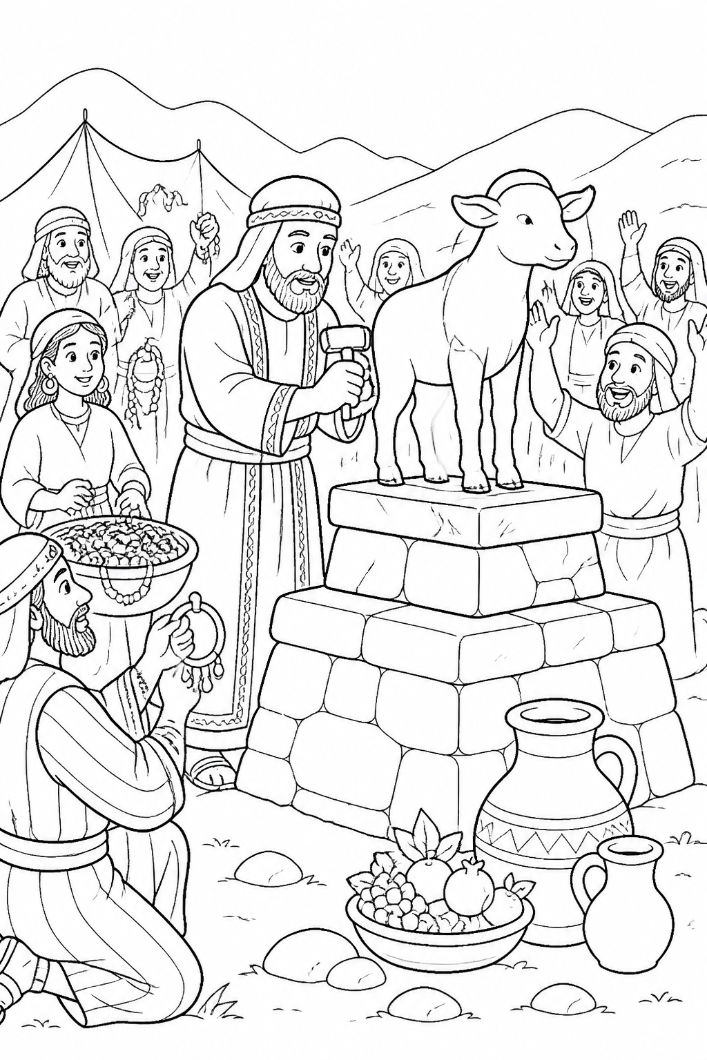 The Golden Calf Is Made from The Golden Calf Bible coloring page