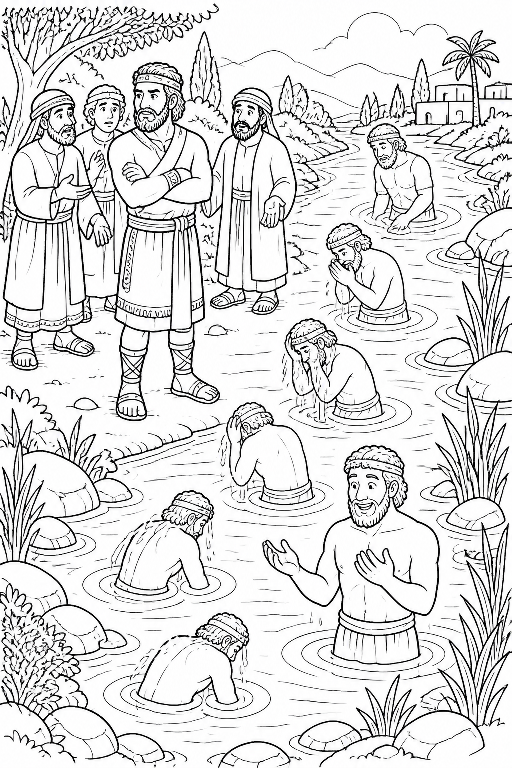 Naaman Chooses Obedience from Naaman Is Healed Bible coloring page