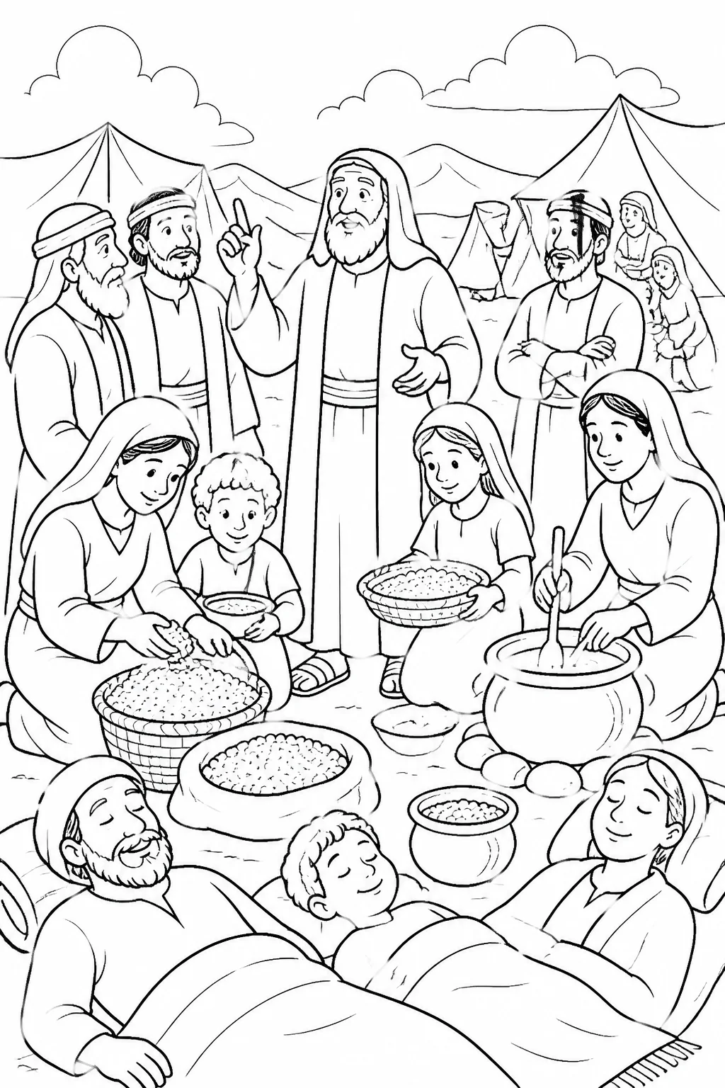 Moses speaks with the Israelites about gathering a double portion of manna on the sixth day and preparing for the Sabbath.