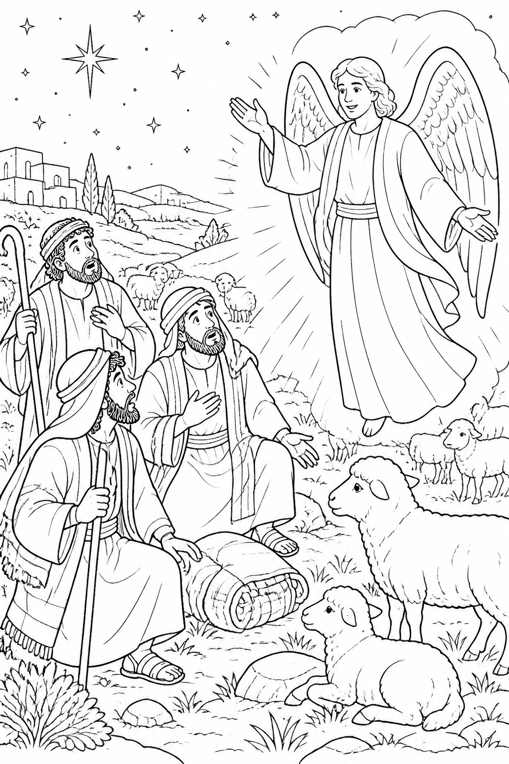 Do Not Be Afraid from The Birth of Jesus Bible coloring page
