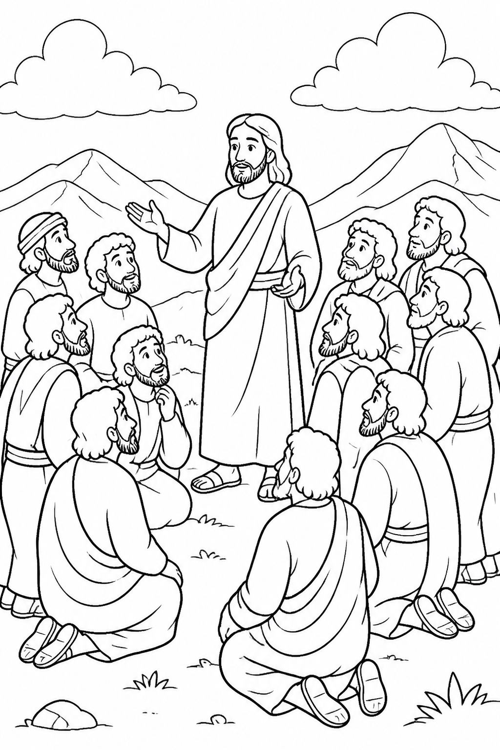 Jesus Declares His Authority from The Great Commission Bible coloring page