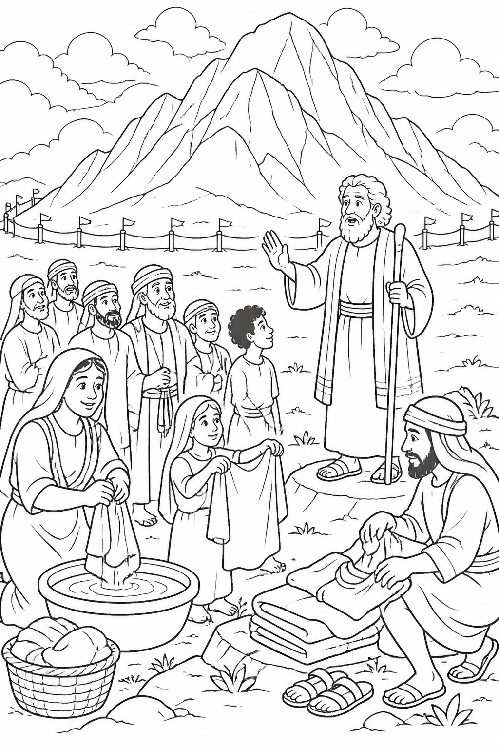 Preparing to Meet God from The Ten Commandments Bible coloring page