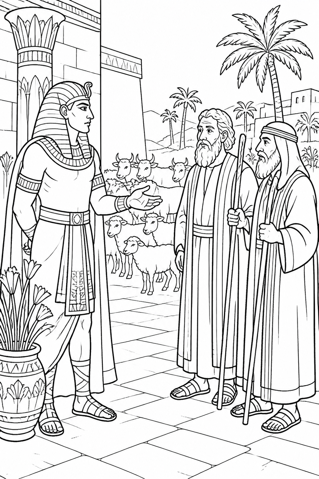 A Final Request for Blessing from The First Passover Bible coloring page