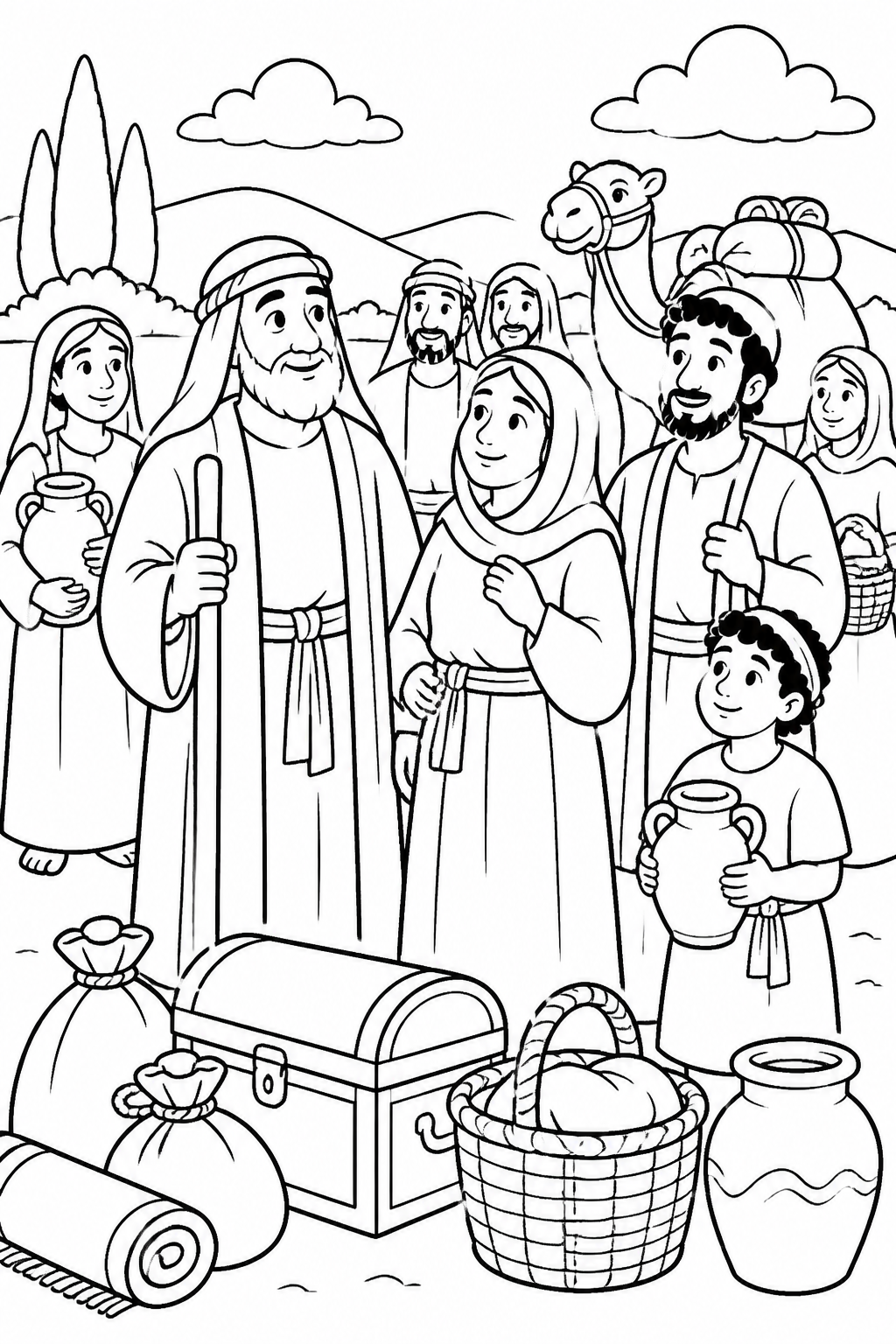Abram Arrives in Canaan from God Calls Abram Bible coloring page