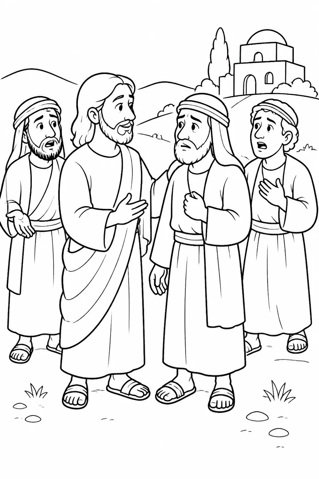 Jesus and Jairus travel toward Jairus’s house as messengers arrive with a sad report, and Jesus encourages Jairus not to fear but to believe.