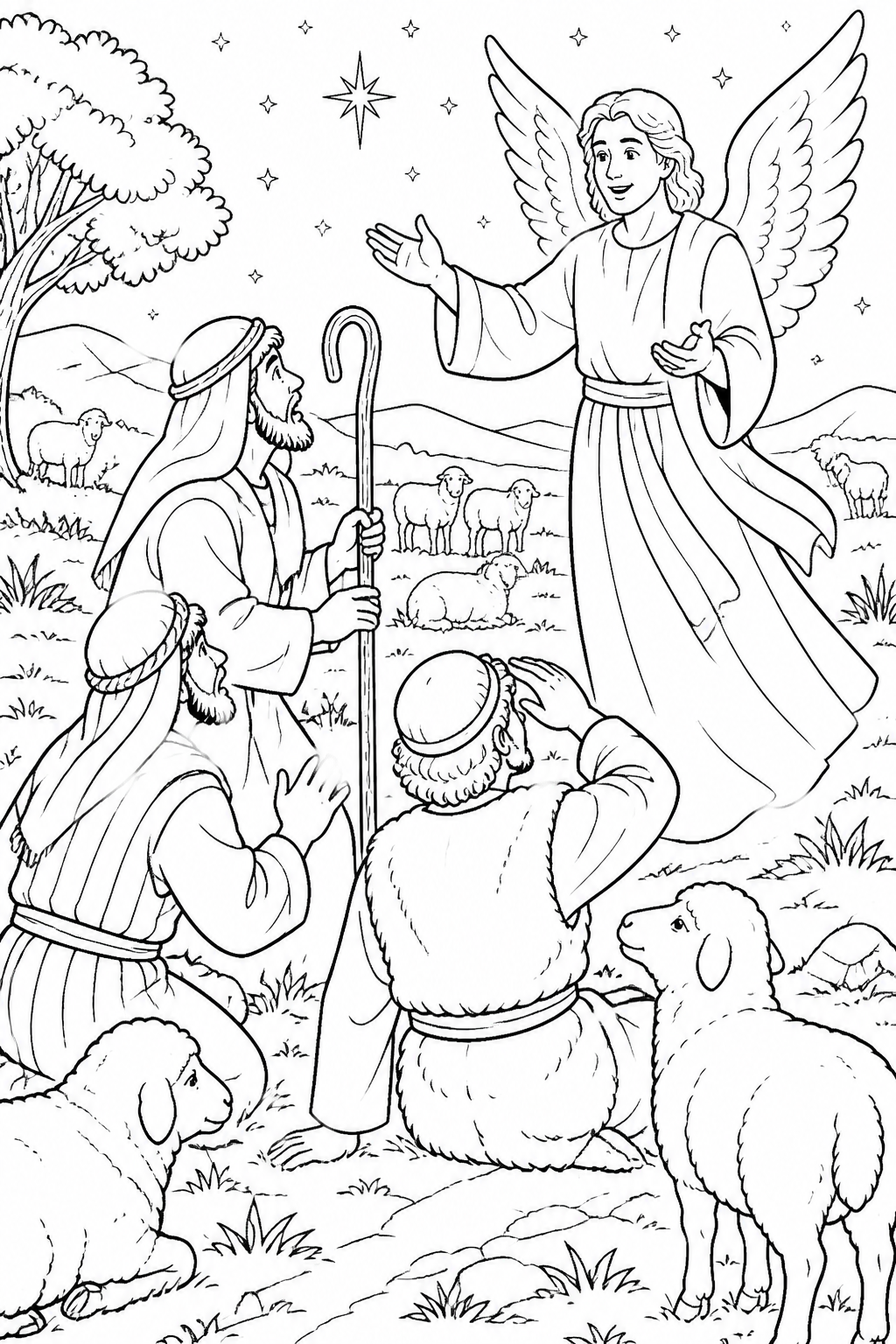 Do Not Be Afraid from The Birth of Jesus Bible coloring page