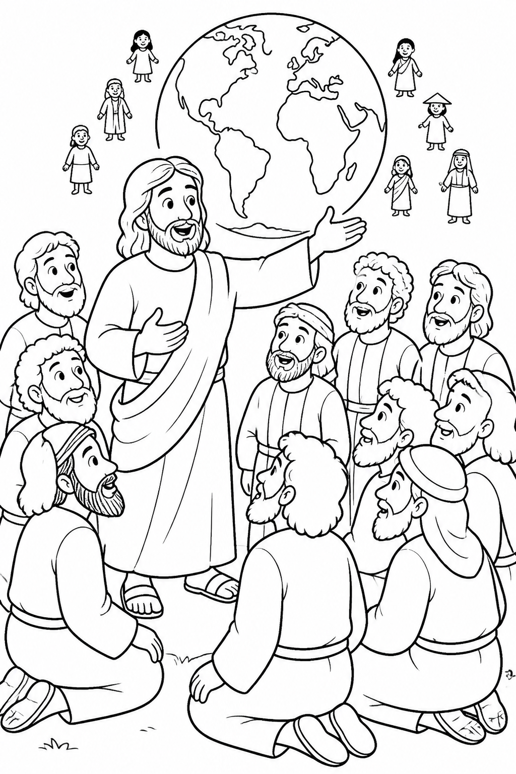 Go and Make Disciples from The Great Commission Bible coloring page