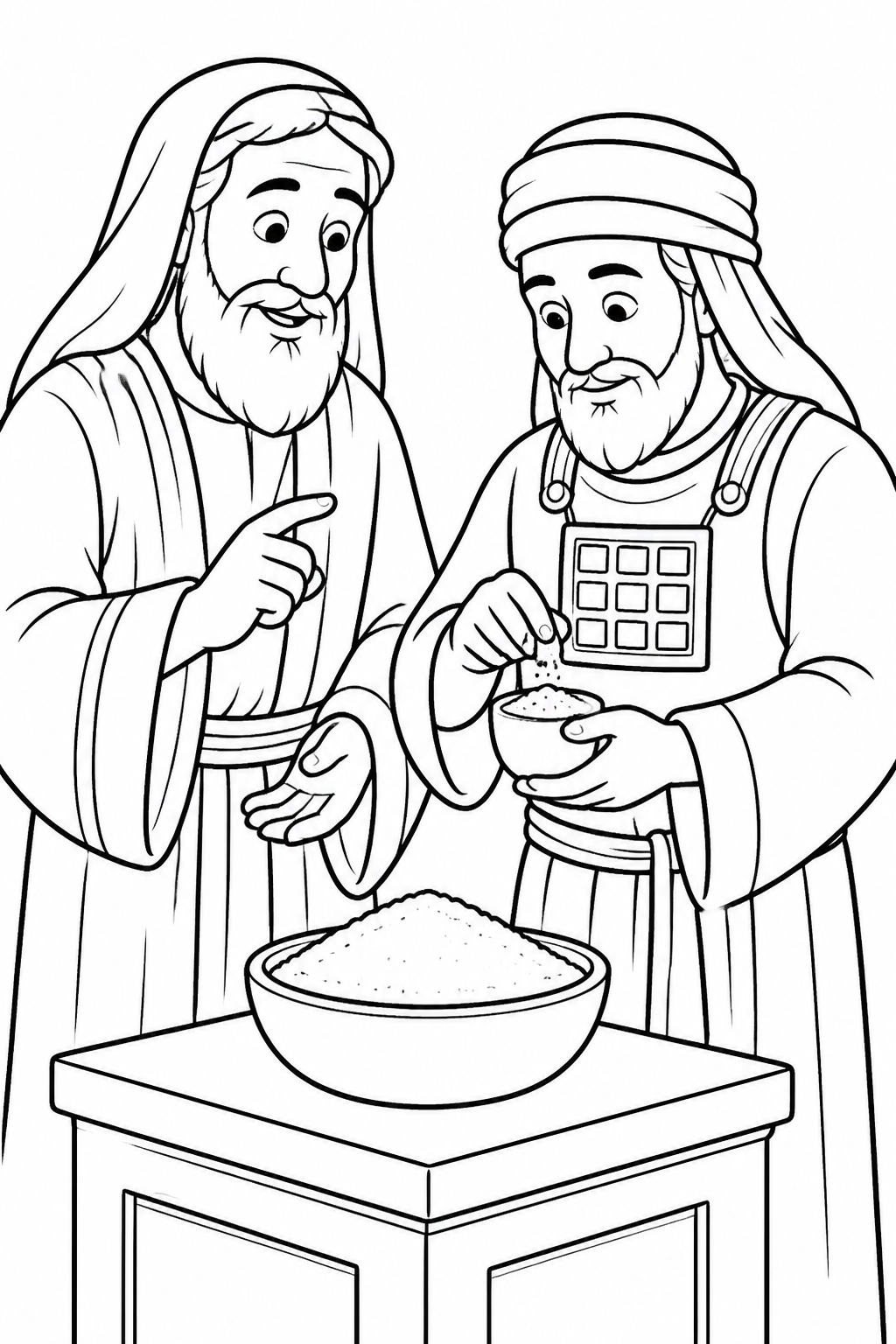 Remembering God’s Provision from Manna in the Wilderness Bible coloring page