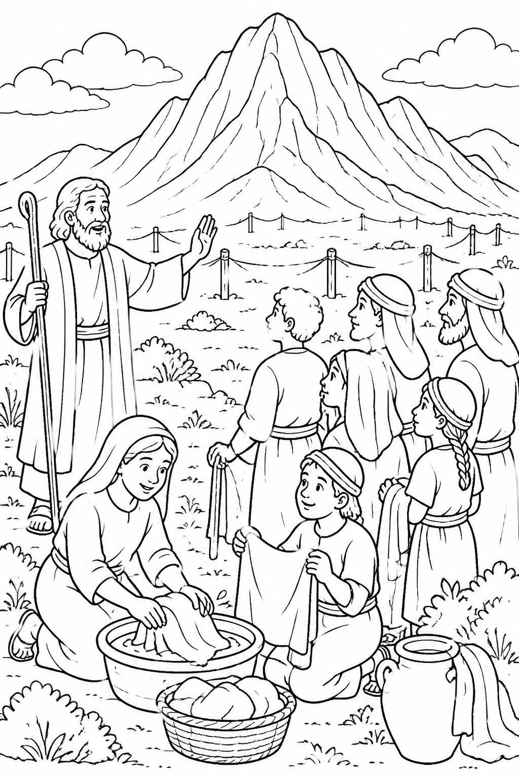 Preparing to Meet God from The Ten Commandments Bible coloring page