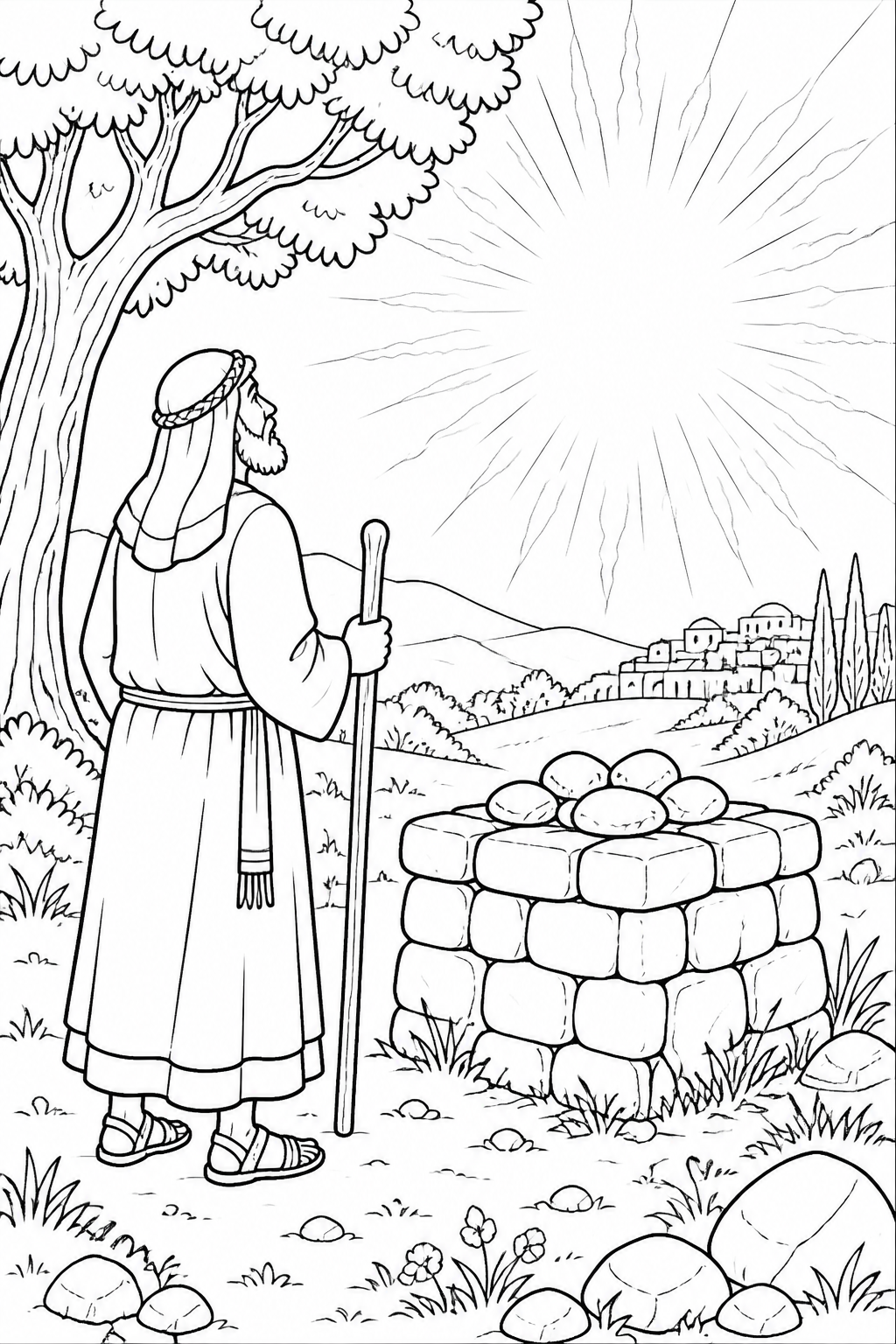 God’s Promise at Shechem from God Calls Abram Bible coloring page