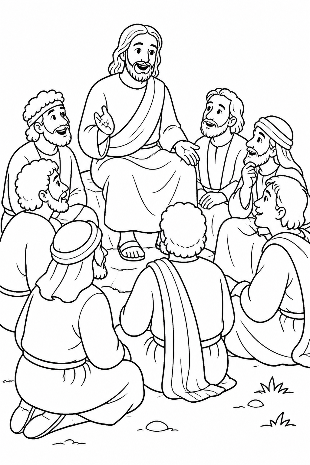 Jesus Presents Himself Alive from Jesus Ascends to Heaven Bible coloring page