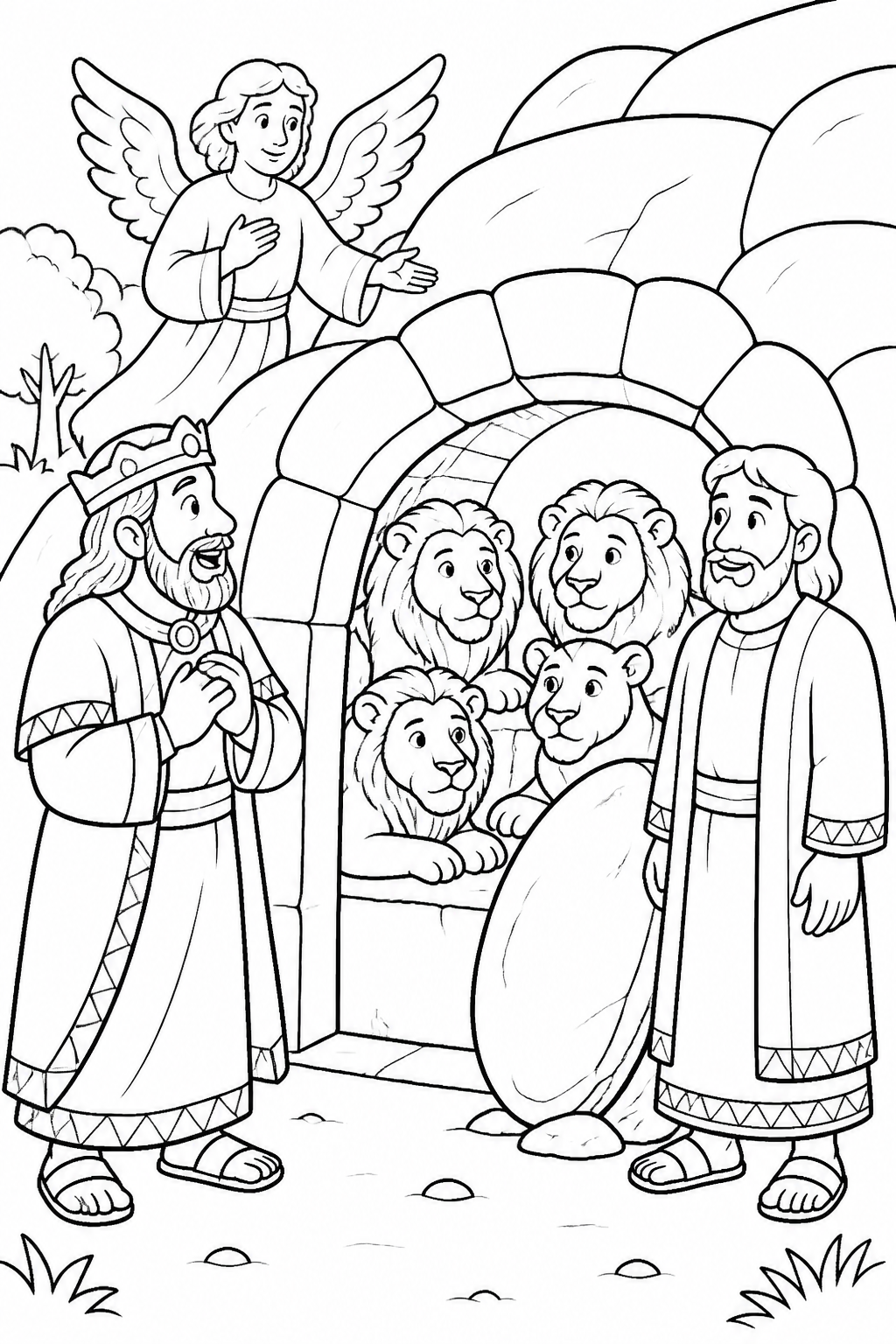 Daniel’s Trust Is Rewarded from Daniel in the Lions’ Den Bible coloring page