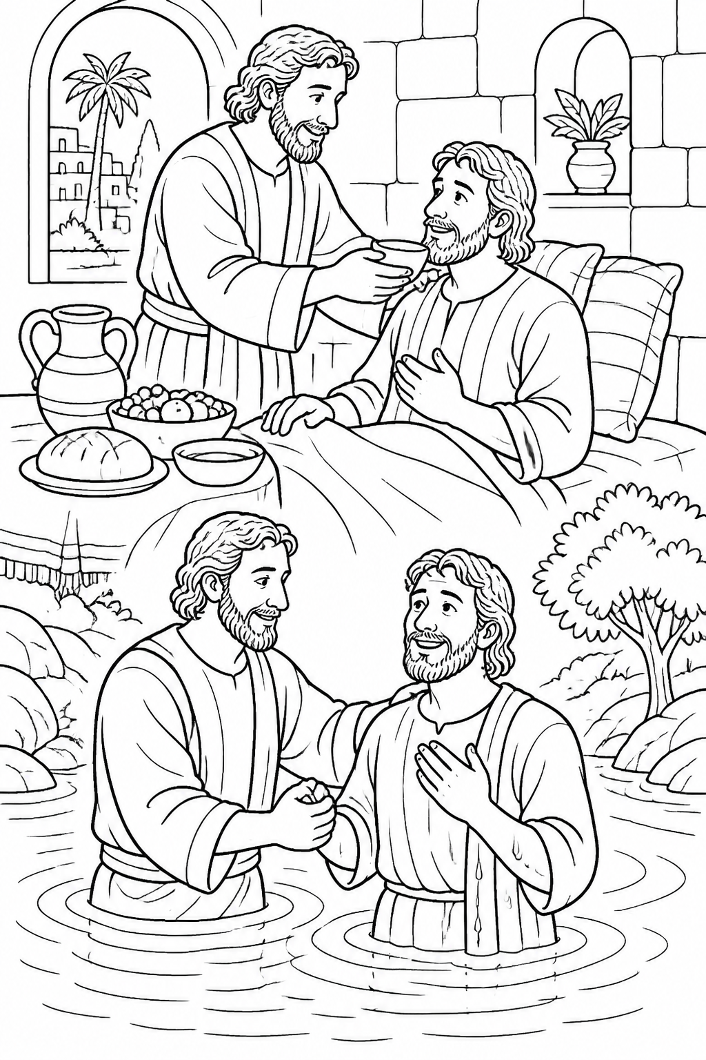 A New Beginning from Saul Meets Jesus on the Road Bible coloring page