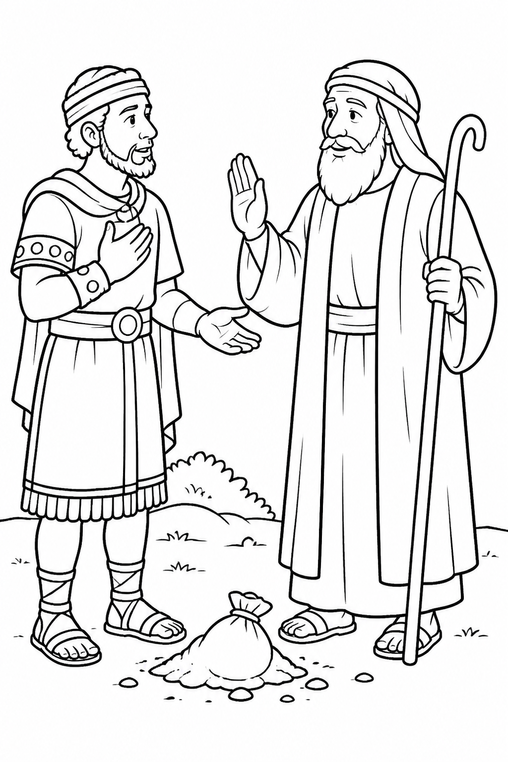Go in Peace from Naaman Is Healed Bible coloring page