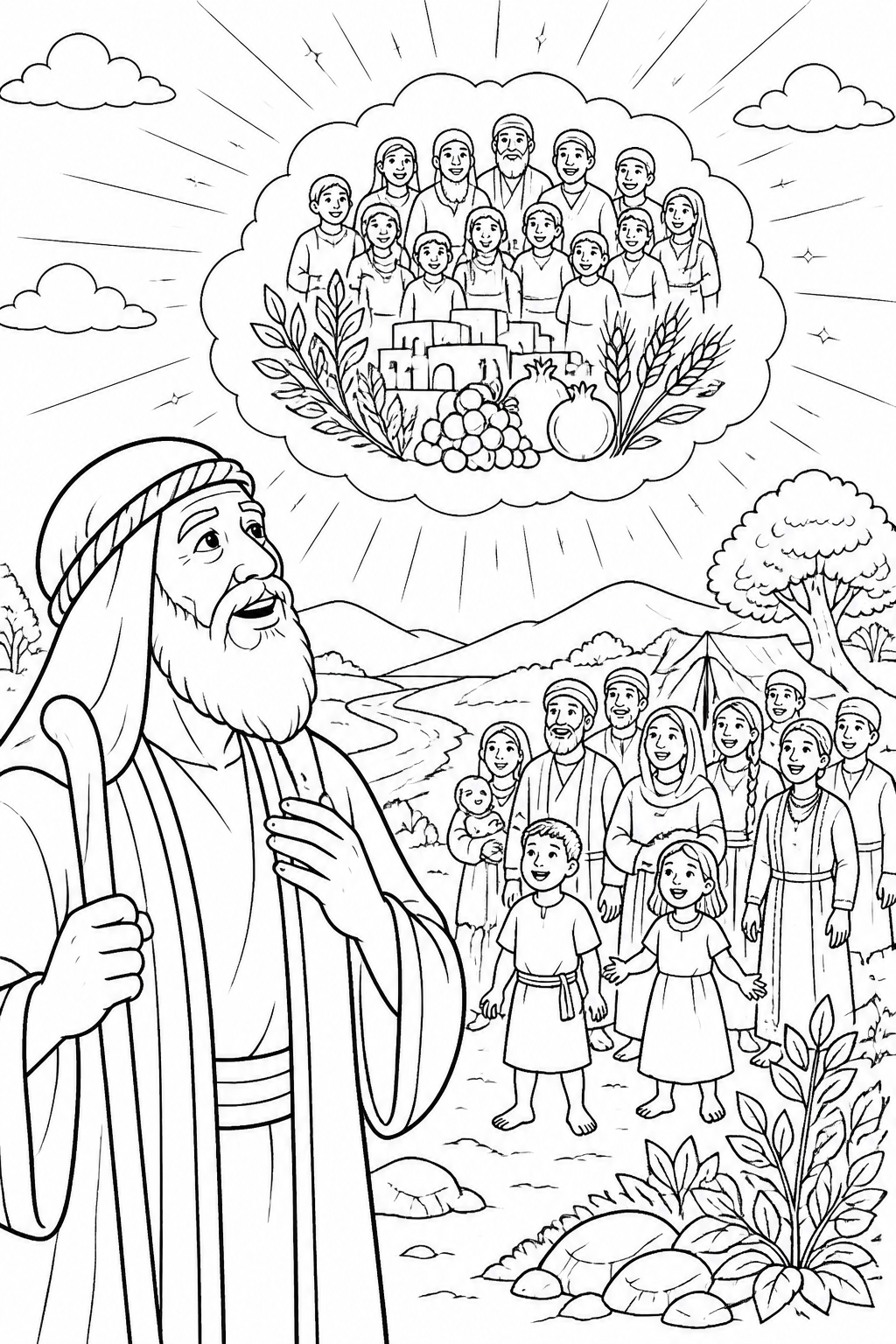 God Promises to Bless Abram from God Calls Abram Bible coloring page
