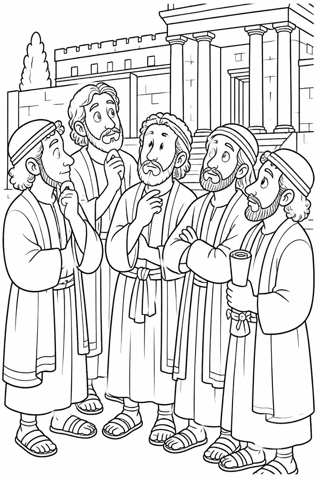 The Disciples Remember Scripture from Jesus Cleanses the Temple Bible coloring page