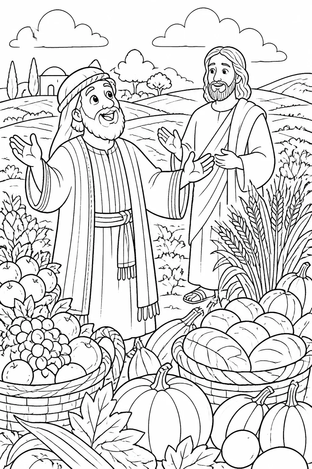 Jesus tells a parable about a rich man whose land produces an abundant harvest, illustrating the lesson about storing treasure for oneself and being rich toward God.