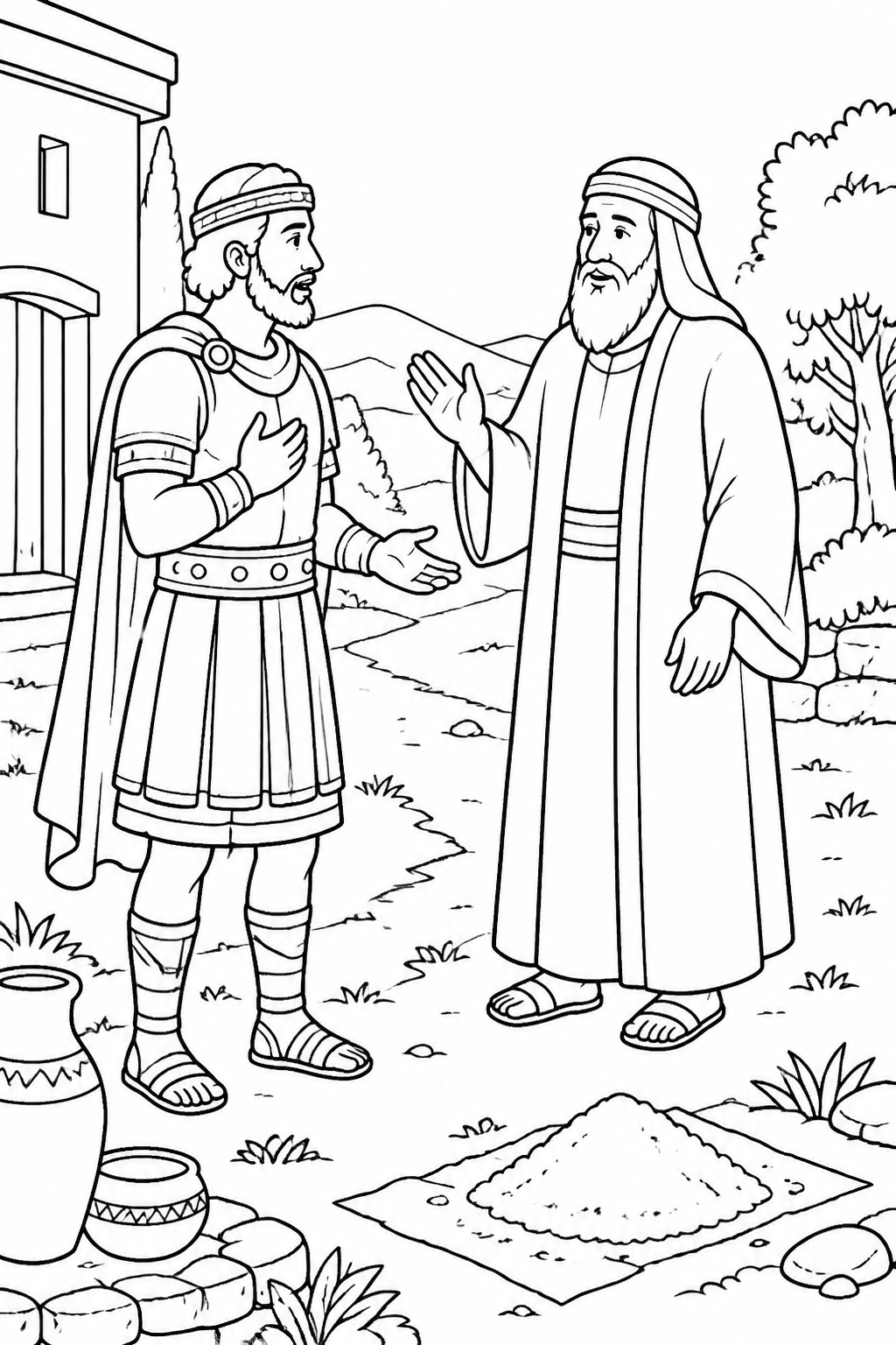 Go in Peace from Naaman Is Healed Bible coloring page