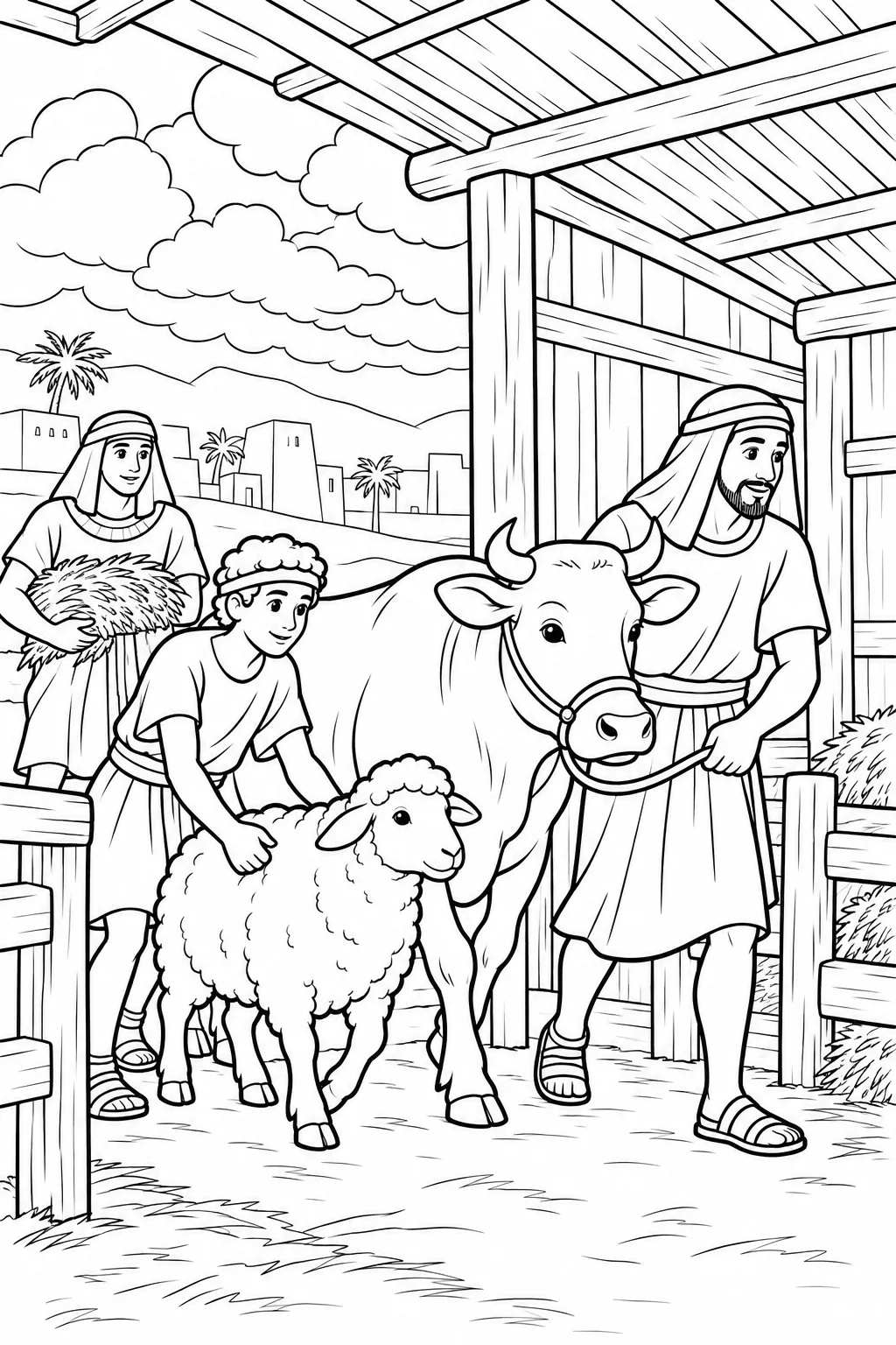 Shelter Before the Hail Bible coloring page