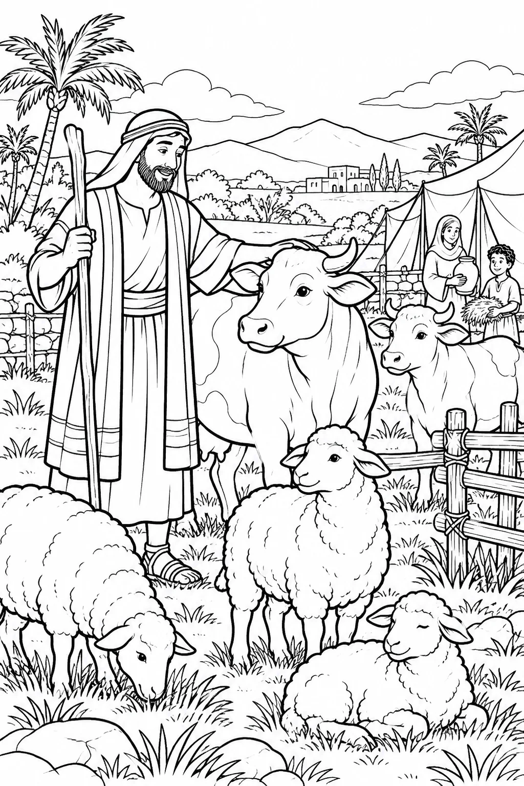 Israel's Livestock Are Spared Bible coloring page