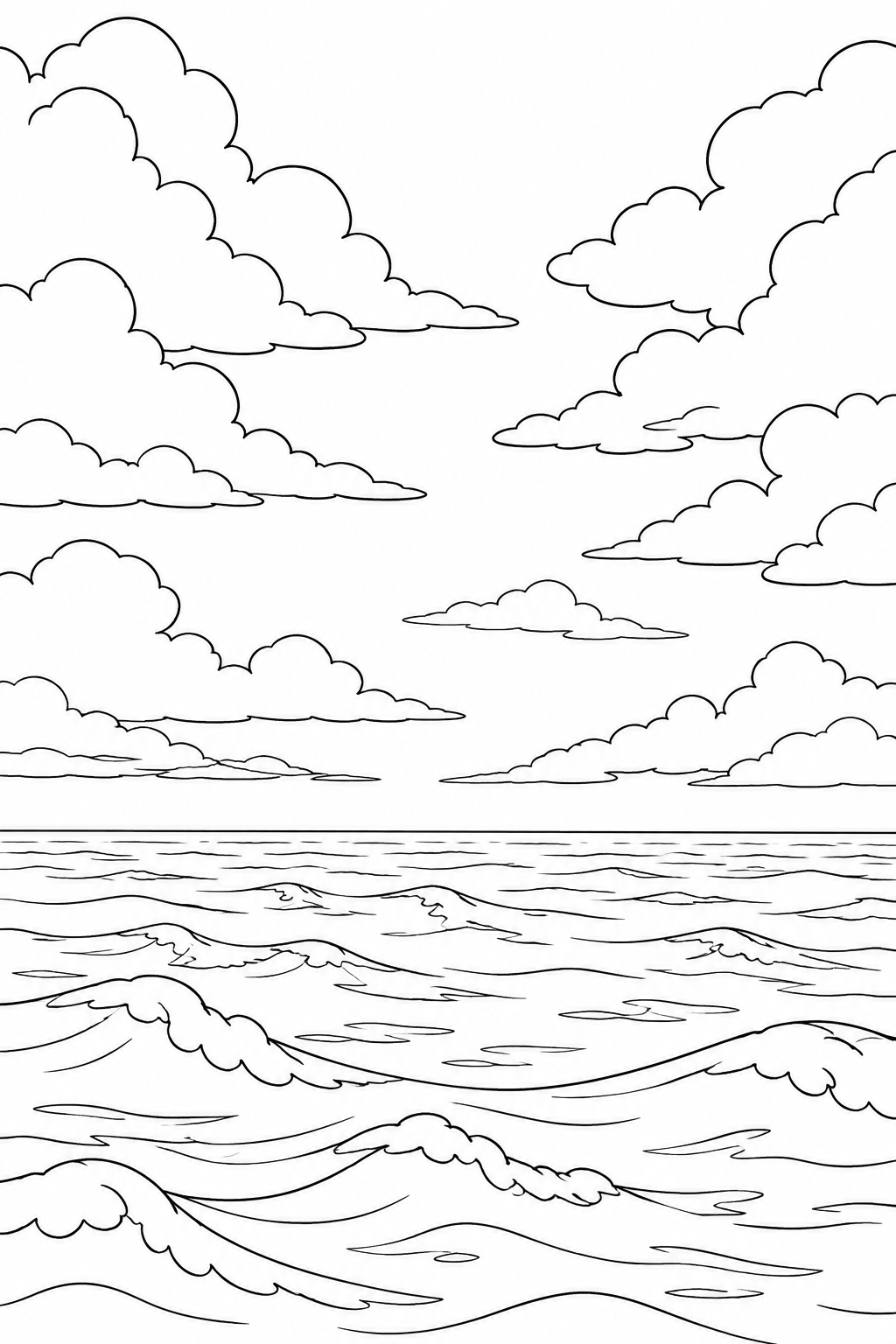 Sky Above the Waters from Creation of the World Bible coloring page