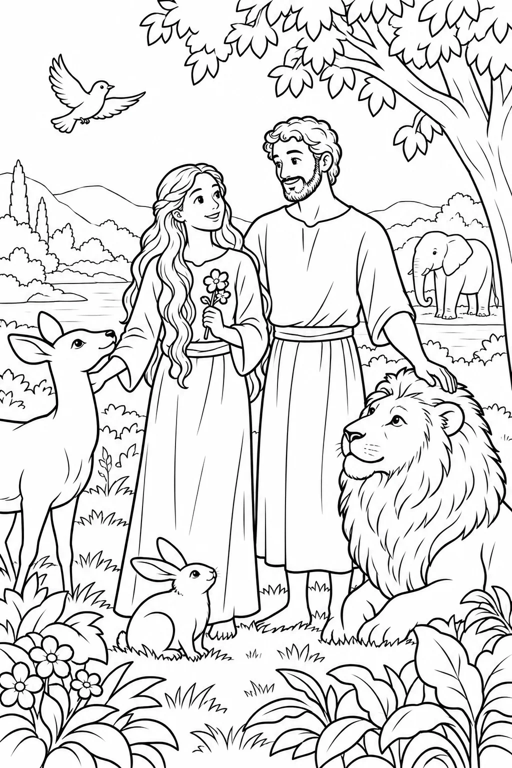 People Made in God's Image Bible coloring page