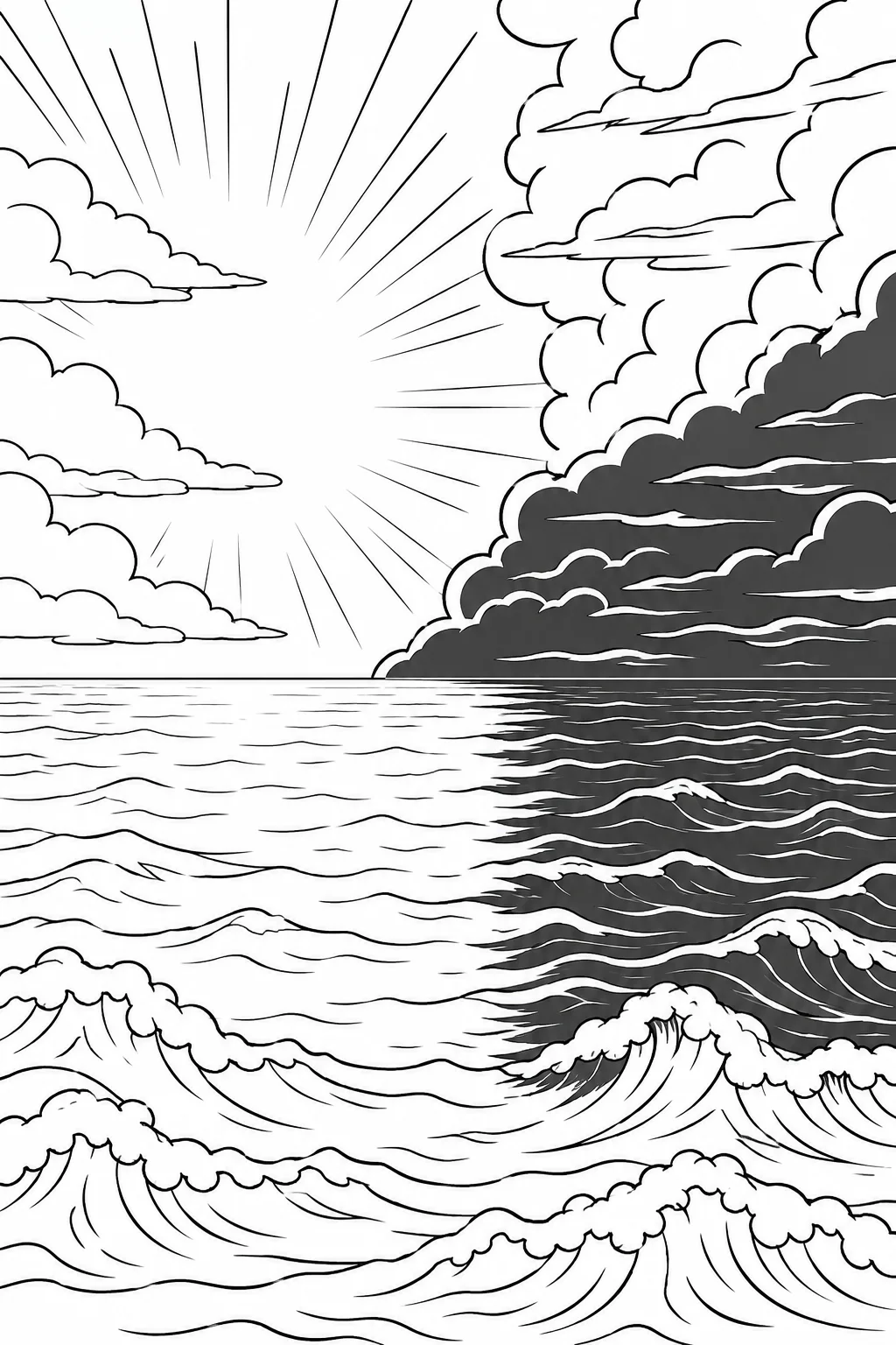 Light and Darkness Bible coloring page