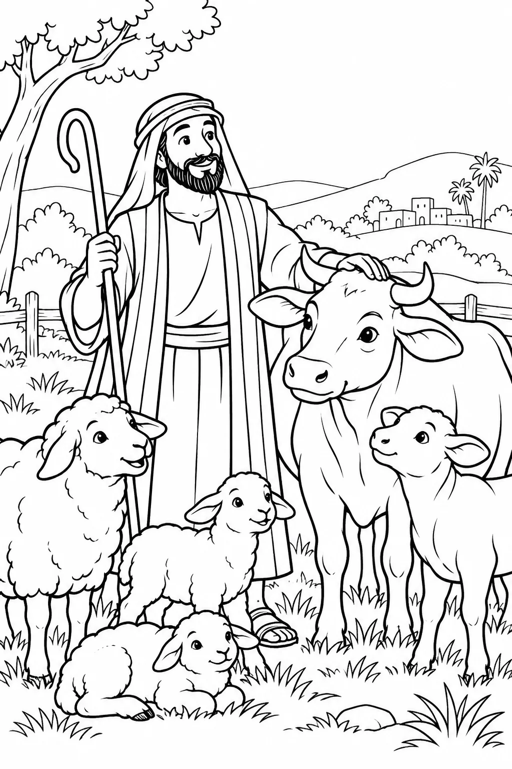 Israel's Livestock Are Spared Bible coloring page