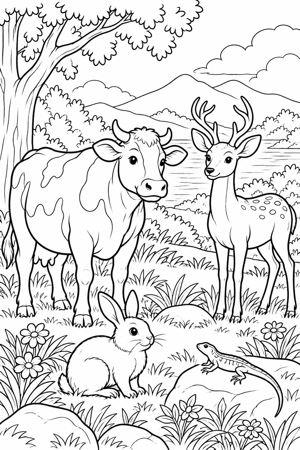 Animals of the Land from Creation of the World Bible coloring page