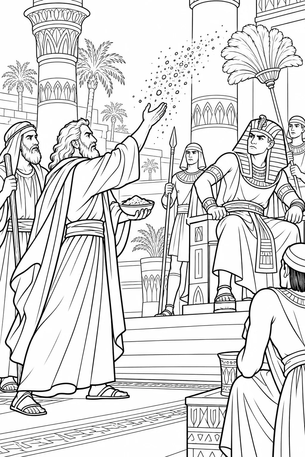 Ashes Before Pharaoh Bible coloring page