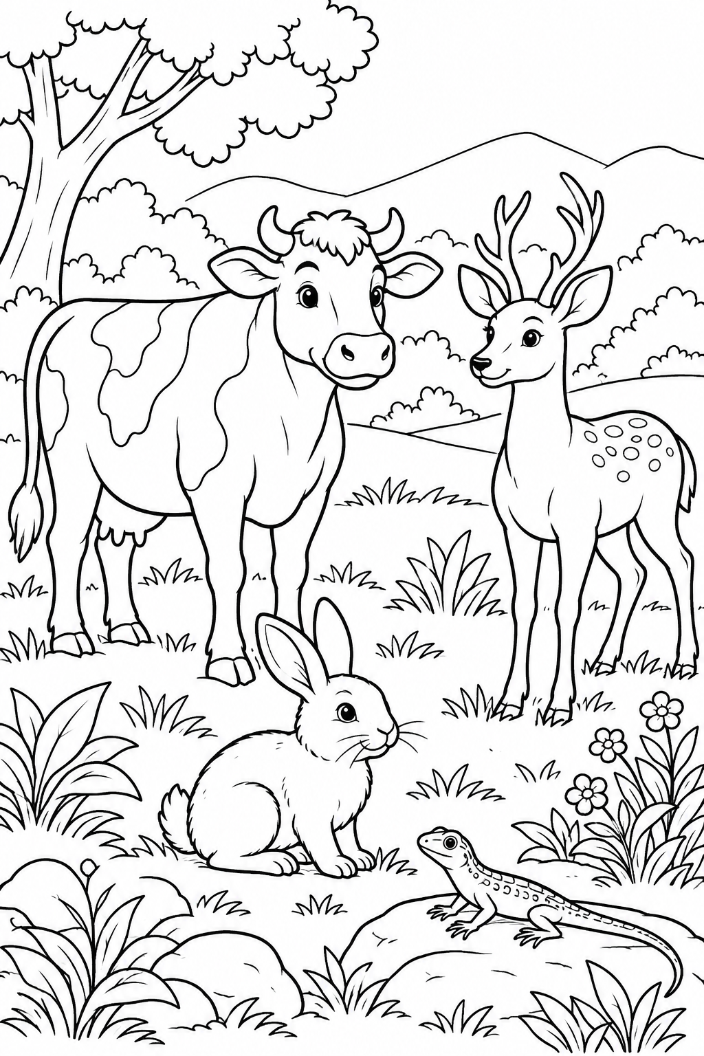 Animals of the Land from Creation of the World Bible coloring page