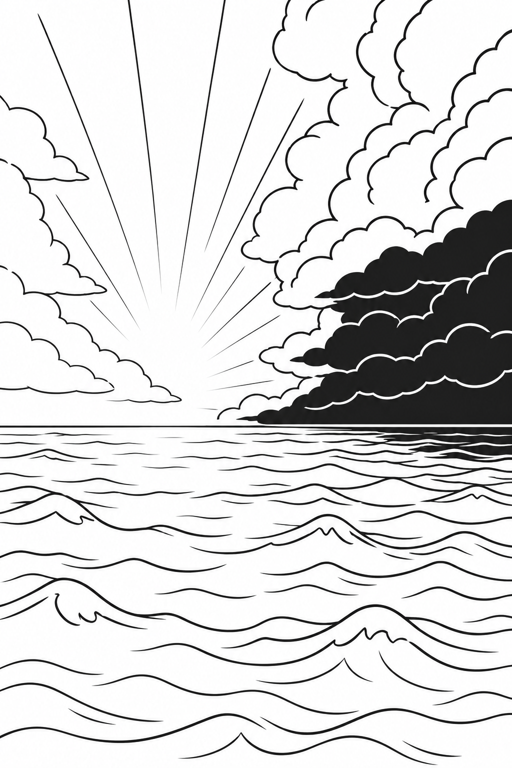 Light and Darkness from Creation of the World Bible coloring page