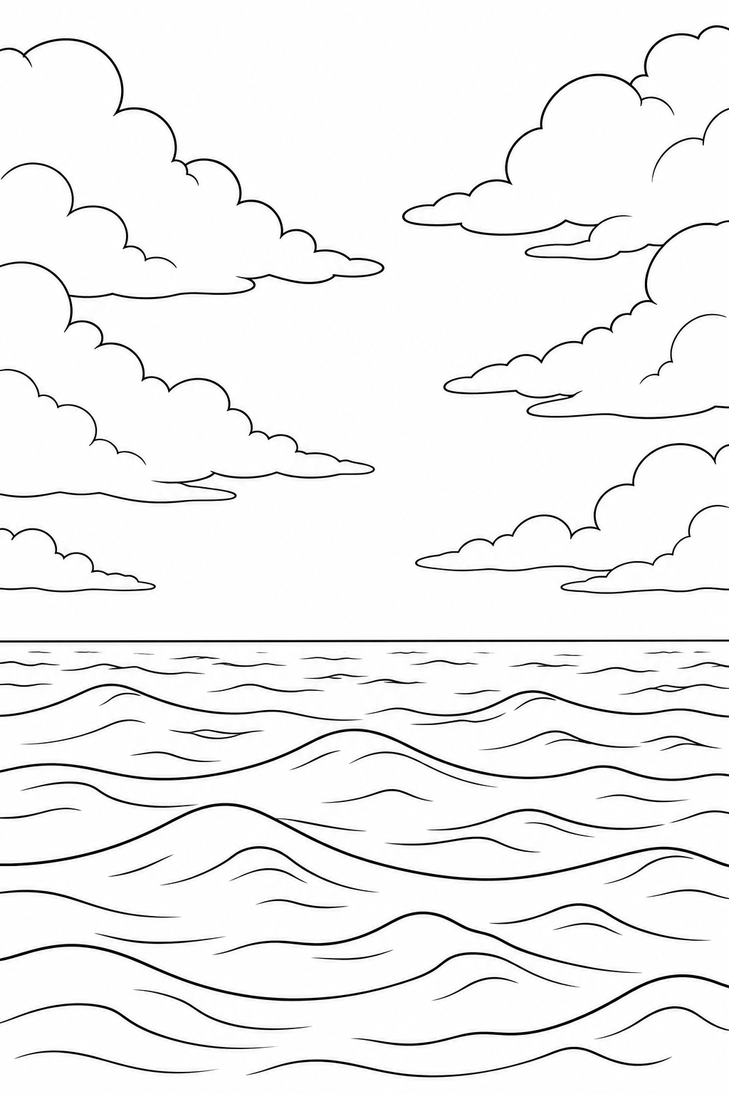 Sky Above the Waters from Creation of the World Bible coloring page