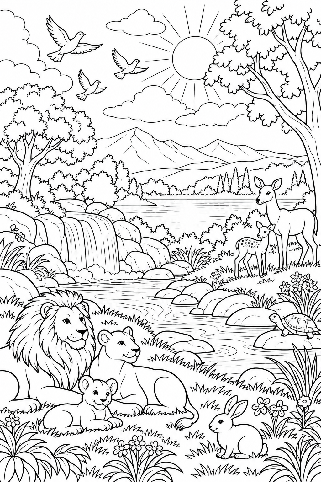 The Seventh Day from Creation of the World Bible coloring page