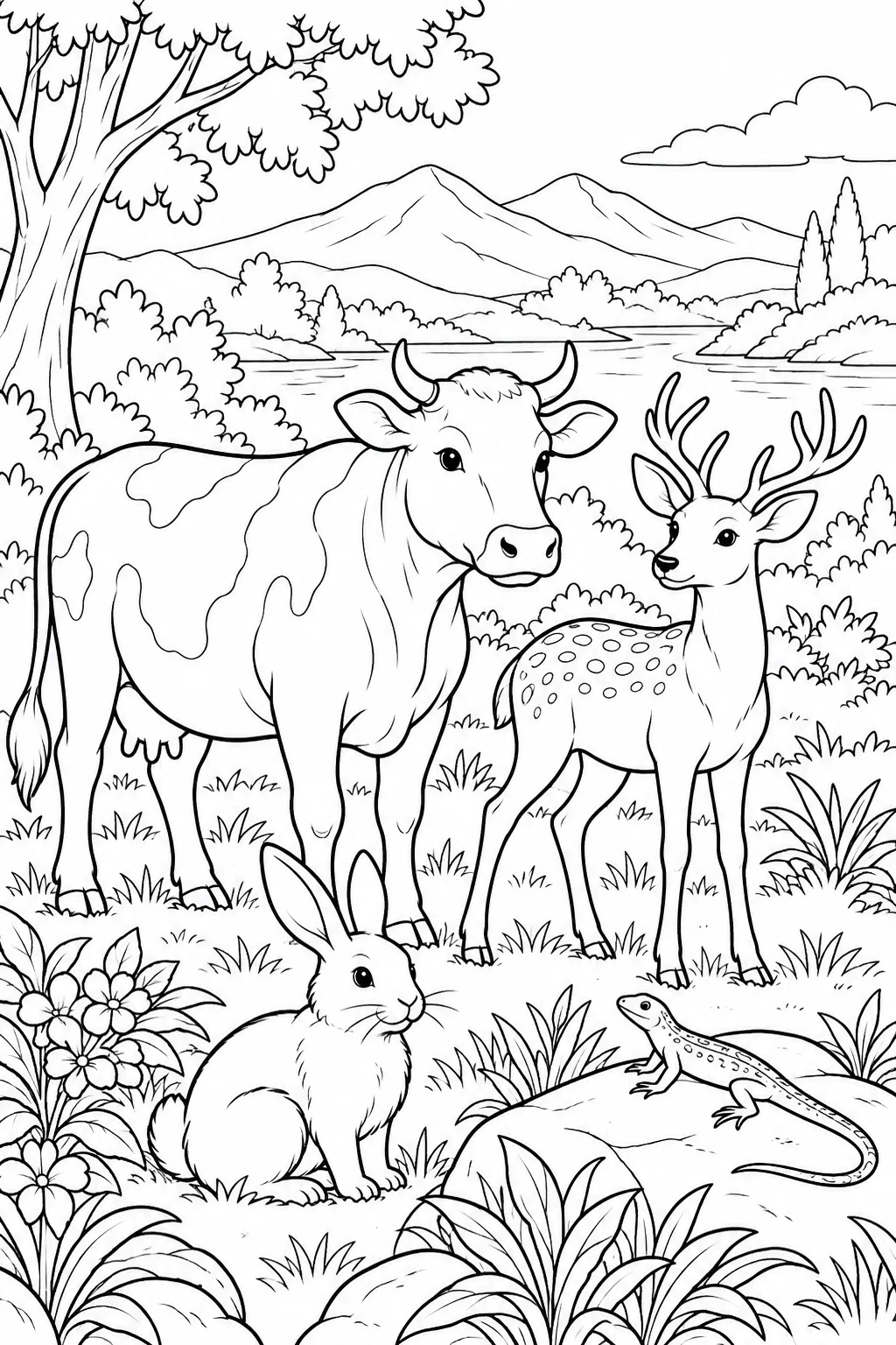 Animals of the Land Bible coloring page
