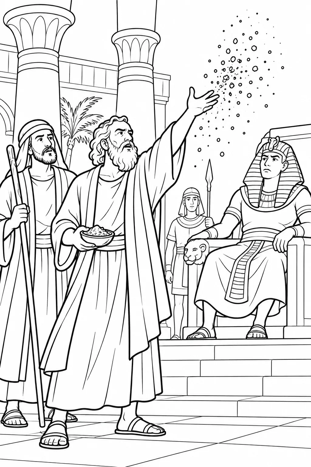 Ashes Before Pharaoh Bible coloring page