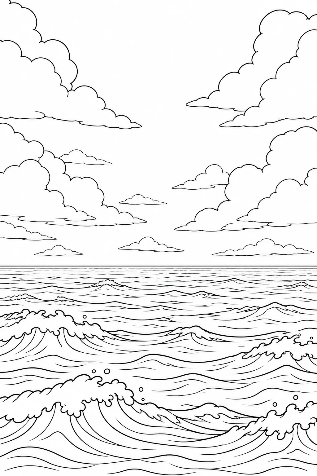 Sky Above the Waters Bible coloring page
