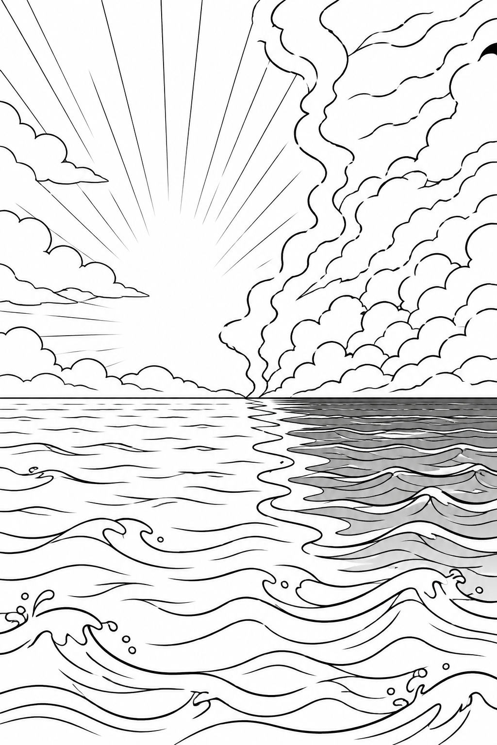 Light and Darkness from Creation of the World Bible coloring page